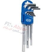 تصویر آچار آلن دسته بلند 9 عددی لیکوتا مدل 2HW20091DPM LICOTA 9 PCS LONG TYPE HEX KEY WRENCH SET MODEL 2HW20091DPM