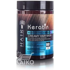 تصویر ماسک مو هیر مدل کراتین حجم 1000 میلی لیتر بدون سولفات CREAMY HAIR MASK