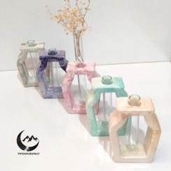 تصویر گلجا کوزه ای کوچک ، گلدان سنگی - قهوه ای 