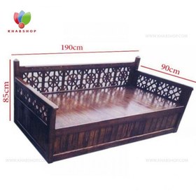 تصویر تخت سنتی چوبی سایز ۹۰ در ۱۹۰ کد ۲۴۸ 