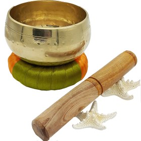 تصویر کاسه تبتی چکشی براق 10cm 