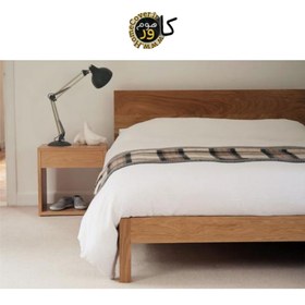 تصویر پاتختی تک کشو چوبی ساده رمانتیک دیزاین مدل واران 