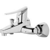 تصویر شیر دوش درخشان مدل لوکس (واگنر) Derakhshan White Lux bath tap