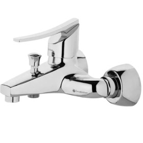 تصویر شیر دوش درخشان مدل لوکس (واگنر) Derakhshan White Lux bath tap