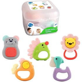 تصویر ست دندانگیر جنگل هولا تویز Forest Baby Teether E318A