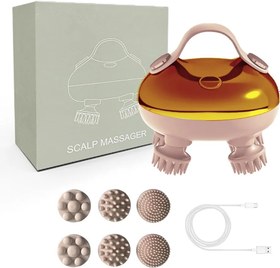 تصویر ماساژور برقی سر UV دار (ضدآب) Electric Scalp massager