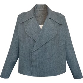 تصویر کت زنانه زمستانه آستردار مدل هایزل رنگ طوسی-آبی Hazel Model Women’s Lined Winter Coat in Blue-Grey