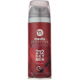 تصویر اسپری بدن زنانه طرح جدید مدل 212 Sky حجم 200میل مدیا Media Body Spray 212 Sky For Women 200ml