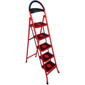 تصویر نردبان ۵ پله آسمان تاشو با جای ابزار 