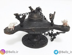 تصویر چراغ پیسوز برنجی ۳ شعله 