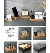 تصویر ست تقویم و رومیزی گاه‌شمار چوب و فلز ایران زمین کد 51106 - 4 تکه قیمت و خرید آنلاین تقویم چوبی + مشخصات