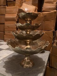 تصویر ست پذیرایی برنجی هندی قلعه چهار تایی 