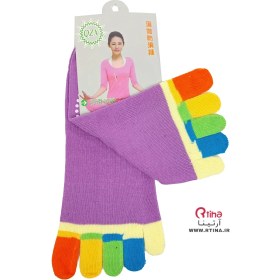 تصویر جوراب انگشتی یوگا استپ دار Yoga socks