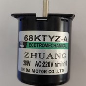 تصویر 68KTYZ-10RPM موتور گیربکس AC 220V برندZHUANG 