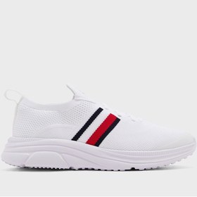 تصویر کفش‌ ورزشی کژوال با طرح راه‌راه و لبه کوتاه برند Tommy Hilfiger Casual Stripe Low Top Sneakers