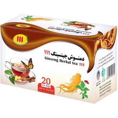 تصویر چای سیاه و جنسینگ تی بگ 111 111 black tea & ginseng tea bags