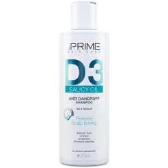 تصویر شامپو ضد شوره پرایم مدل D3 مناسب پوست سر چرب D3 Salicy Oil Anti Dandruff Shampoo PRIME