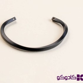 تصویر بنگل مدل پیچی استیل مشکی 