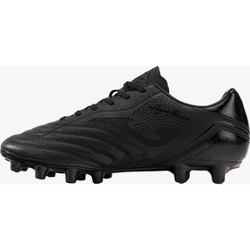 تصویر کفش فوتبال مردانه آگیلا 2321 مشکی برای زمین‌های سخت برند joma Aguila 2321 Black Firm Ground Men's Black Football Boots