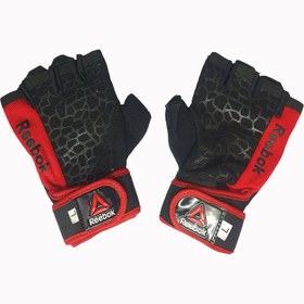 تصویر دستکش بدنسازی زنانه ریباک مدل Reebok Women's Training Gloves | مشکی قرمز 