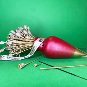 تصویر گلدان آویز قرمز 