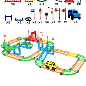 تصویر ست بازی ریل قطار برقی برای کودکان 3 تا 5 سال، مناسب برای پسران و دختران برند generic Electric Train Track Playset for 3 4 5 Years Old Kids, Boys and Girls