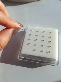 تصویر پیرسینگ بینی ، جنس نقره 