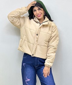 تصویر کاپشن کوتاه دخترانه قاپکدار 