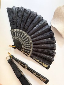 تصویر بادبزن پارچه ای 