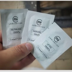 تصویر مواد لیفت مژه و ابرو مای لمینیشن ساشه ای پک 3 عددی محصول اورجینال و اصل ایتالیا 