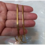 تصویر زنجیر هرینگبون طلایی رنگ ثابت 