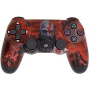 تصویر دسته بازی بی سیم پلی استیشن ۴ طرح God of War 