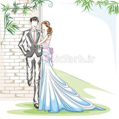 تصویر وکتور لباس عروس 