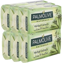 تصویر صابون عصاره گیاهی طبیعی با رزماری و آویشن 170 گرم بسته 6 عددی برند palmolive 