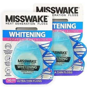 تصویر نخ دندان Misswake میسویک مدل whitening بسته 2 عددی 