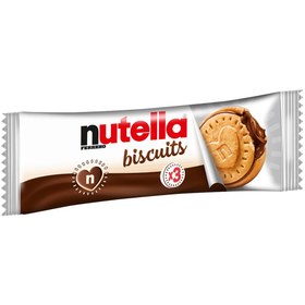 تصویر بيسکويت نوتلا کرمدار 3 عددی nutella مدل Nutella Biscuits Pack of 3 Ferrero Nutella Biscuit T3 41.4gr