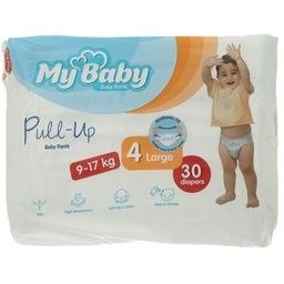 تصویر پوشک شورتی مای بیبی سایز 4 My Baby Pullup Baby Diaper size 4 pack of 30