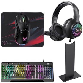 تصویر ست ماوس و کیبورد گیمینگ اونیکوما مدل TZ5006 به همراه موس پد Onikuma TZ5006 Gaming Mouse Keyboard With Headset