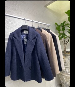 تصویر کت زنانه فوتر بغل چاکدار برند shayverd - سورمه ای / ۱ 