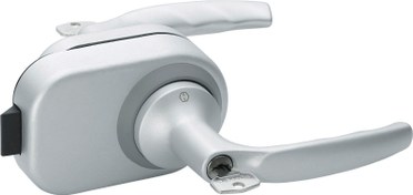 تصویر دستگیره پارتیشنی ( شیشه سکوریت)هوپه اصل - نقره ای 