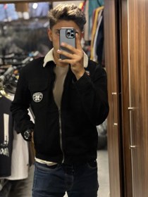 تصویر کت لی مشکی مردونه تمام خز با تضمین نهایت کیفیت - اورجینال دیلم - 2XL Jacket Black Men - Original Deylam