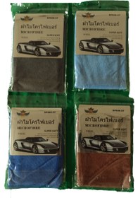 تصویر دستمال مایکروفایبر خودرو - آبی / قهوه ای / نیلی / خاکستری ا Micrifiber car napkin Micrifiber car napkin