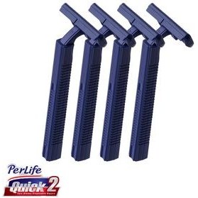 تصویر خود تراش مدل Quick2 بسته 4 عددی پرلایف Perlife Quick2 Safety RazorPack of 4