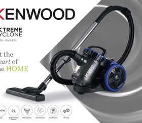 تصویر جاروبرقی Kenwood 1800W چند قوطی بدون کابینیک بدون سیکلونیک 2L با کابل 4.5 متر ، فوق العاده جمع و جور ، سطح ، ضد باکتری ، مراقبت از حیوانات خانگی برای خانه و دفتر VBP50.000BB سیاه/آبی Kenwood Vacuum Cleaner 1800W Multi Cyclonic Bagless Canister 2L With 4.5M Cable, Ultra Compact, Surface, Anti Bacteria, Pet Care For Home &amp; Office Vbp50.000Bb Black/Blue