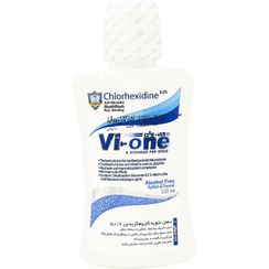 تصویر دهان شویه وی وان مدل Chlorhexidine حجم 330 میلی لیتر Vi-one Chlorhexidine Anti Microbial Mouth Wash 330ml