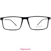 تصویر عینک طبی مشکی مات پلیس 9007 
