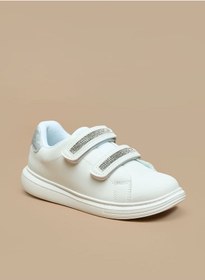 تصویر کفش ورزشی زینتی دخترانه با قفل چسبی برند celeste Girls' Embellished Sneakers with Hook and Loop Closure