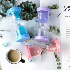 تصویر ساعت شنی رنگی دکوری و زمان‌سنج (۳۰ دقیقه‌ای) 