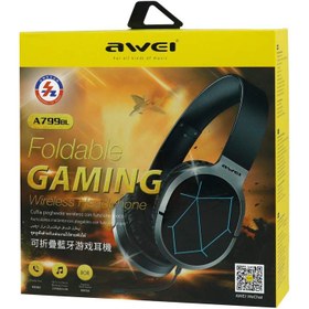 تصویر هدفون گیمینگ بلوتوثی Awei A799BL ا Awei A799BL wireless Gaming headphone Awei A799BL wireless Gaming headphone