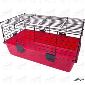 تصویر قفس سایز متوسط جوندگان مدل پیکو Pico Plastic Bottom Rabbit Cage Medium